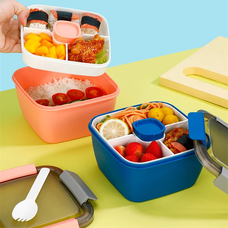 Large Capacity Lunch Box Portable Plastic Fruit Bento Box Student Sealed Double-layer Fruit Vegetable Organizer Home Storage
Large Capacity Lunch Box Portable Plastic Fruit Bento Box Student Sealed Double-layer Fruit Vegetable Organizer Home Storage