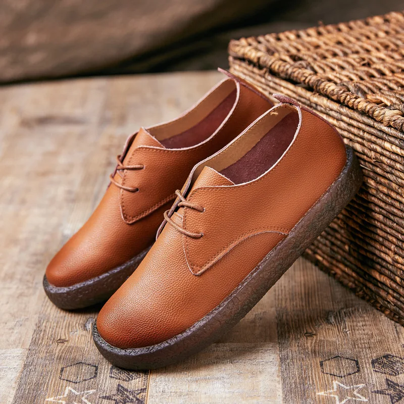 Retro Oxford Shoes for Women 2019 Genuine Leather Shoes Woman Lace up Oxfords Flat Shoes Women Plus Size 2020
Retro Oxford Shoes for Women 2019 Genuine Leather Shoes Woman Lace up Oxfords Flat Shoes Women Plus Size 2020