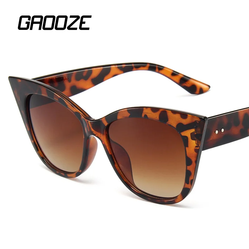 

GAOOZE Vintage Glasses for Cat Eye Women's Sunglasses Man 2022 Fashion Shades for Women Car Driving Black Lenses Oculos YJ081