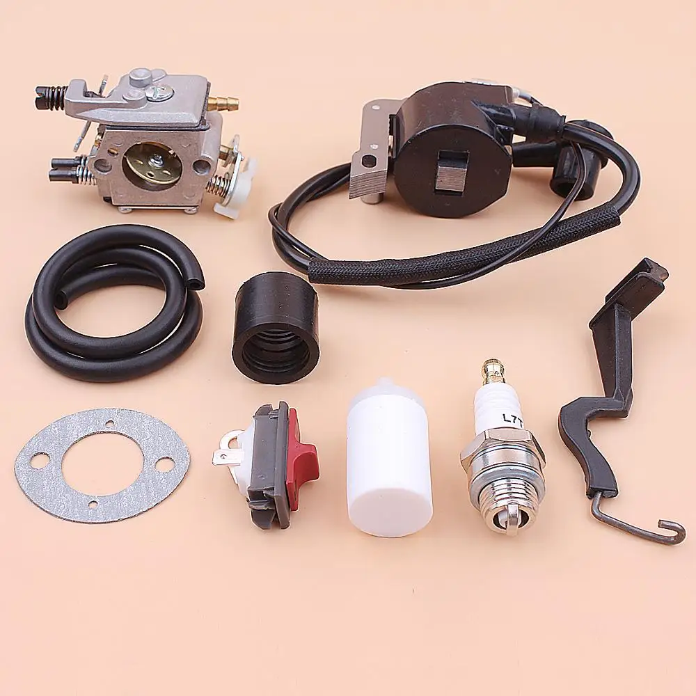 Carburetor Ignition Coil For Husqvarna 55 51 50 Choke Rod Intake Boot Fuel Filter Line Switch Chainsaw 503281504 Walbro WT-170
Carburetor Ignition Coil For Husqvarna 55 51 50 Choke Rod Intake Boot Fuel Filter Line Switch Chainsaw 503281504 Walbro WT-170
