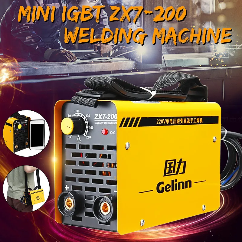 200V Mini Portable Inverter Welder MMA ZX7-200 IGBT Welding Machine For Spot Welding Process Working Electric Welding Equipment
200V Mini Portable Inverter Welder MMA ZX7-200 IGBT Welding Machine For Spot Welding Process Working Electric Welding Equipment