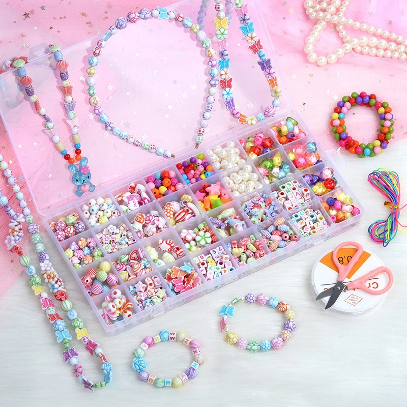 DIY Handmade Beaded 32 Children's Toy Creative Loose Spacer Beads Crafts Making Bracelet Necklace Jewelry Kit Girl Toy Gift
DIY Handmade Beaded 32 Children's Toy Creative Loose Spacer Beads Crafts Making Bracelet Necklace Jewelry Kit Girl Toy Gift