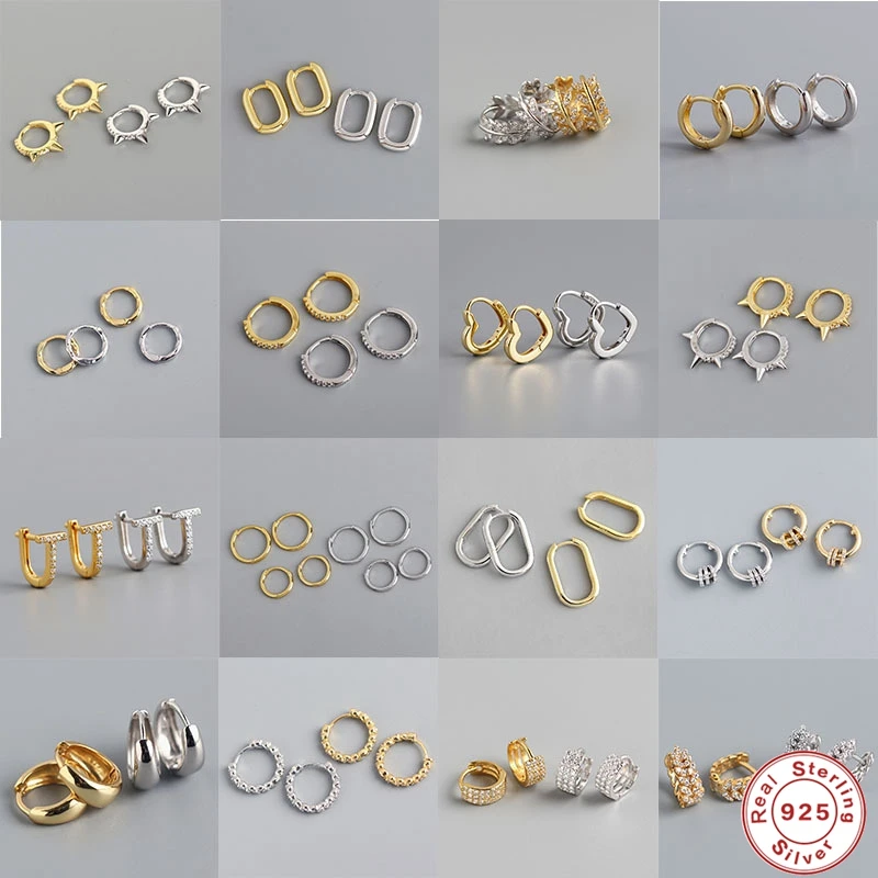 Aide 2021 Trend Earrings 925 Sterling Silver Minimalist Gold Silver Small Geometric Hoop Earrings Huggie for Women Fine Jewelry
Aide 2021 Trend Earrings 925 Sterling Silver Minimalist Gold Silver Small Geometric Hoop Earrings Huggie for Women Fine Jewelry