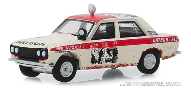 GreenLight 1:64 1969 Datsun 510 игрушечные автомобили из сплава металлические Литые модели