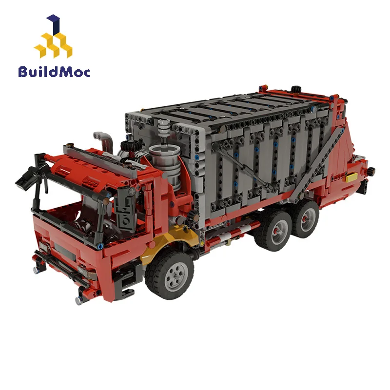 BuildMoc Technical Car MOC Garbage Truck Transporter Container Model Building Blocks Bricks Technician Trucks Toy For Children
BuildMoc Technical Car MOC Garbage Truck Transporter Container Model Building Blocks Bricks Technician Trucks Toy For Children