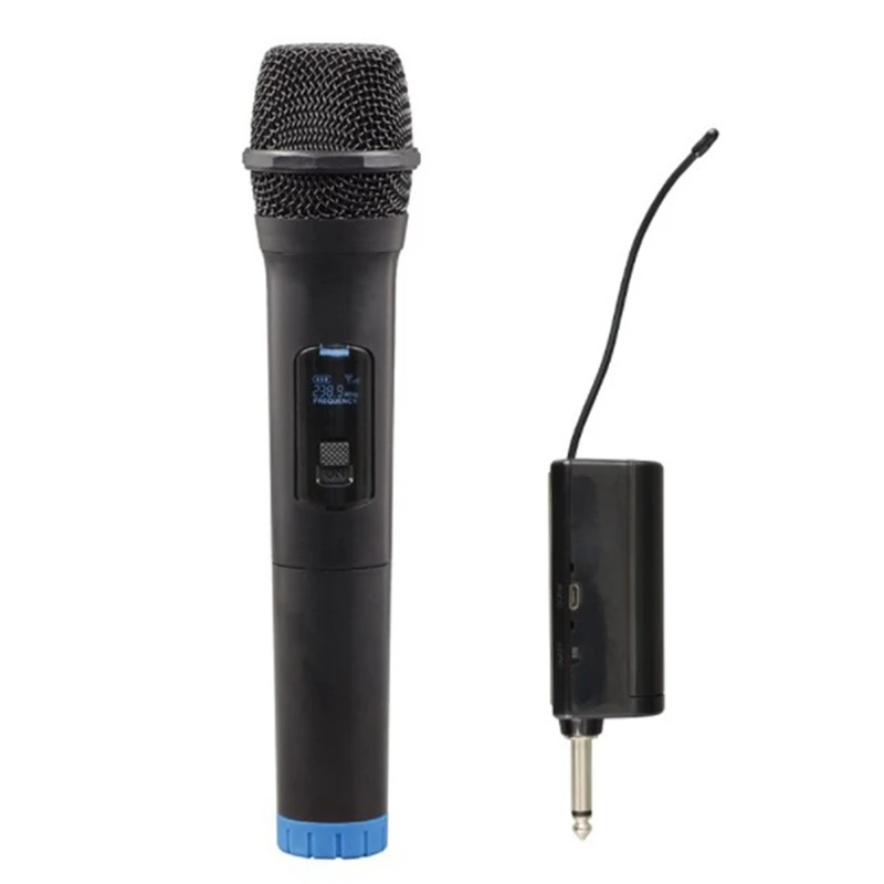 Portable VHF Wireless Microphone, Wireless Microphone for Karaoke Singing, One for One Wireless Microphone
Portable VHF Wireless Microphone, Wireless Microphone for Karaoke Singing, One for One Wireless Microphone