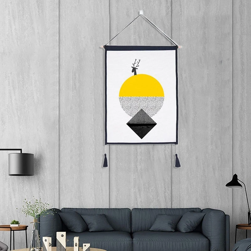 Nordic Macrame Wall Hanging Tapestry Geometric Cotton Linen Wall Art Background Cloth Home Decor Tapestry 45X65cm
Nordic Macrame Wall Hanging Tapestry Geometric Cotton Linen Wall Art Background Cloth Home Decor Tapestry 45X65cm