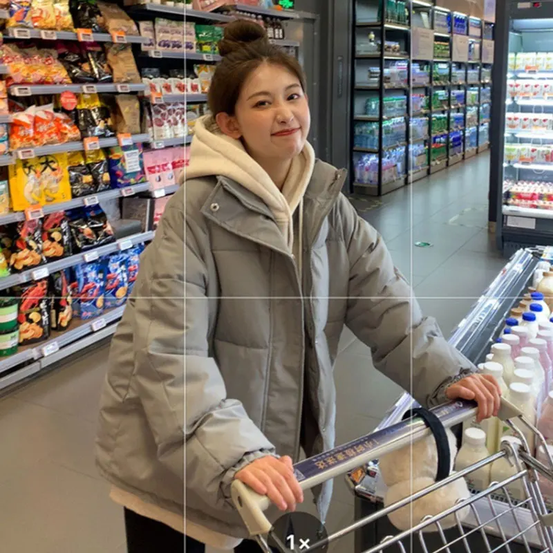 Down Cotton Casual Jacket 2021 Women's Winter New Loose Cotton Outwear Stand Collar Thicken Warm Windproof Overcoat LS96 
Down Cotton Casual Jacket 2021 Women's Winter New Loose Cotton Outwear Stand Collar Thicken Warm Windproof Overcoat LS96