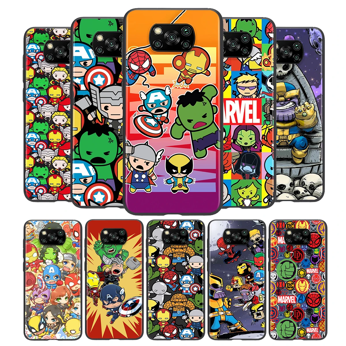 For Xiaomi Civi Play Mix 3 A2 A1 6X 5X Poco X3 NFC F3 GT M3 M2 X2 F2 Pro C3 F1 Soft Marvel cartoon cute Black Phone Case
For Xiaomi Civi Play Mix 3 A2 A1 6X 5X Poco X3 NFC F3 GT M3 M2 X2 F2 Pro C3 F1 Soft Marvel cartoon cute Black Phone Case