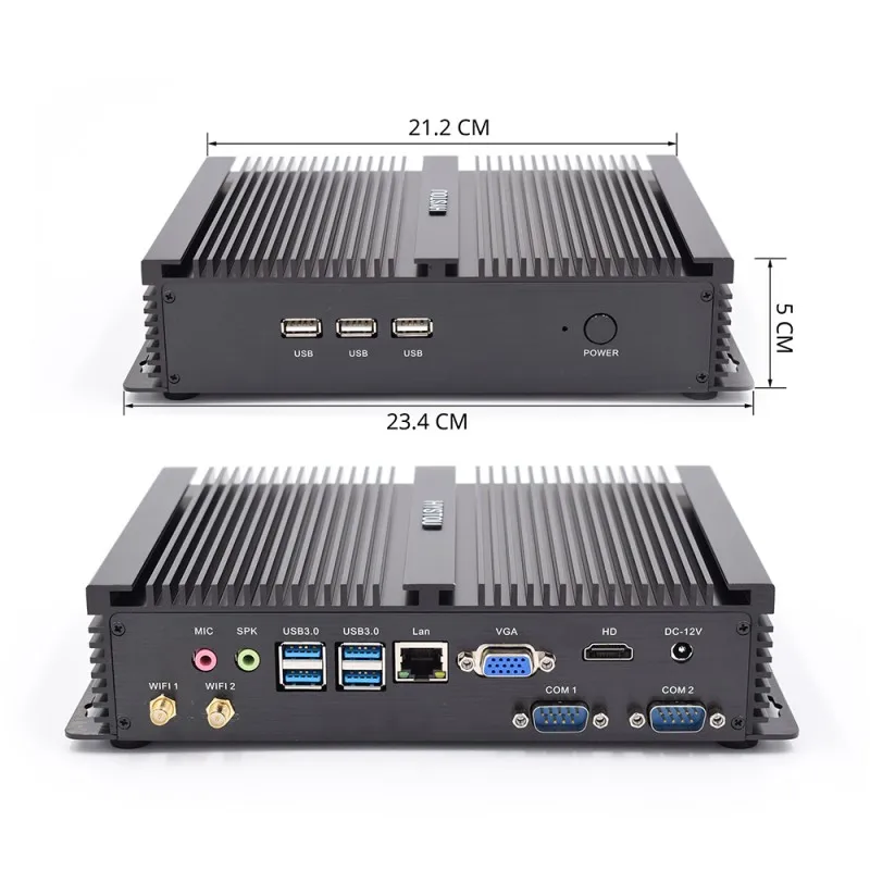 I7 pc Hystou Intel Core i7 4500U Мини ПК Wind 10 промышленный i5 4200U i3 5005U Безвентиляторный Компьютер