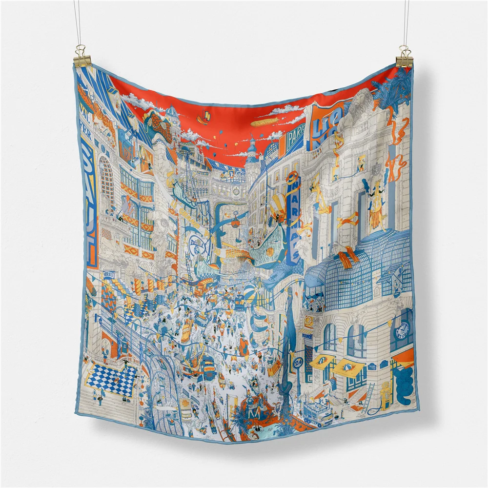 Twill Silk Scarf Woman Commercial Street Square Scarves Wraps Bandana Small Hijab Silk Foulards Tie Headband Neckerchief 53CM
Twill Silk Scarf Woman Commercial Street Square Scarves Wraps Bandana Small Hijab Silk Foulards Tie Headband Neckerchief 53CM