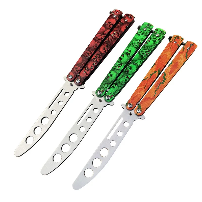 Butterfly Knife Beginner Training Knife Unsharpened Stainless Steel Practice Saber Camping Outdoor Folding Knife
Butterfly Knife Beginner Training Knife Unsharpened Stainless Steel Practice Saber Camping Outdoor Folding Knife