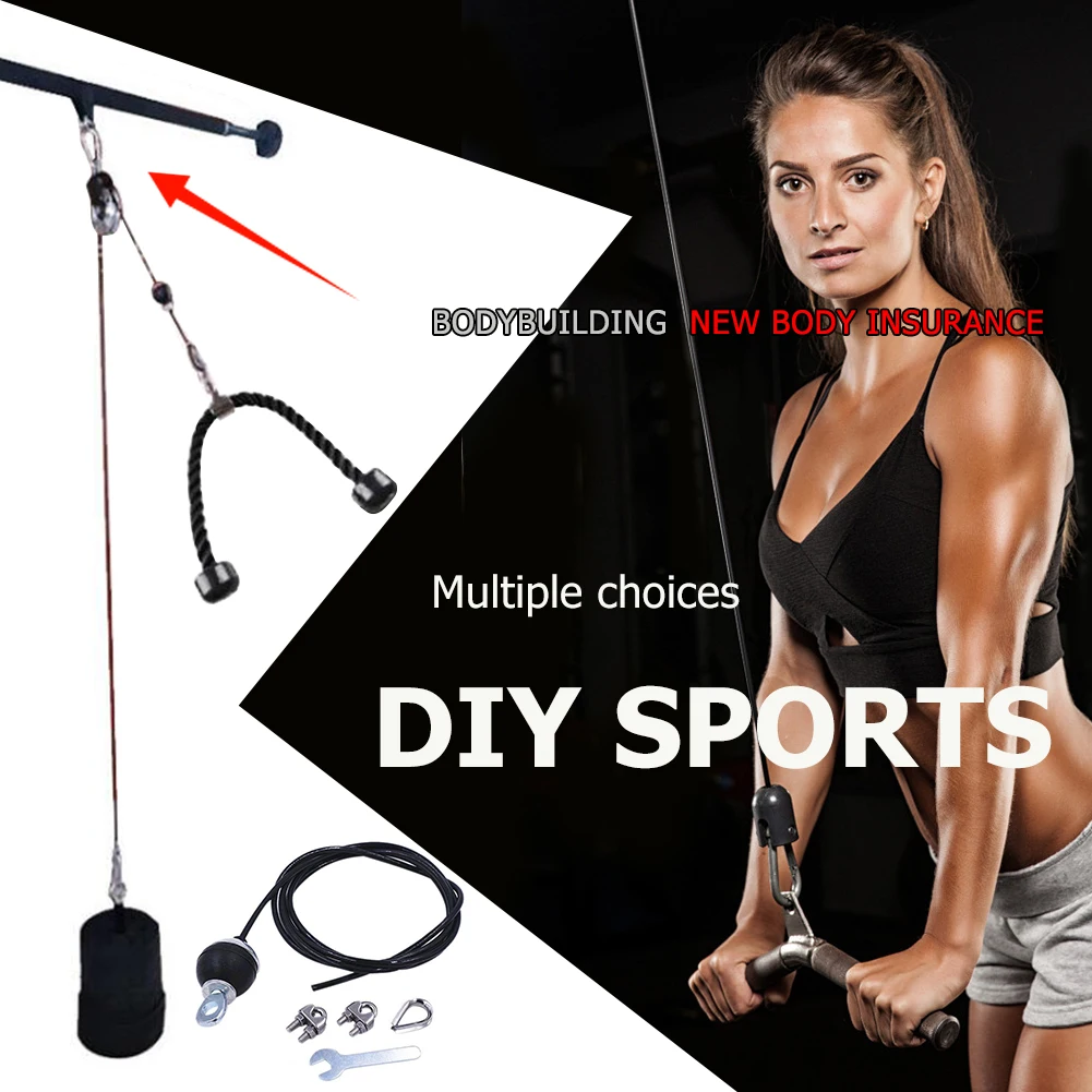 Gym Cable Wire Rope Heavy Duty Steel Home Gym Cable Fitness Pulley Accessories Arm Biceps Strength Trainning Equipment 
Gym Cable Wire Rope Heavy Duty Steel Home Gym Cable Fitness Pulley Accessories Arm Biceps Strength Trainning Equipment