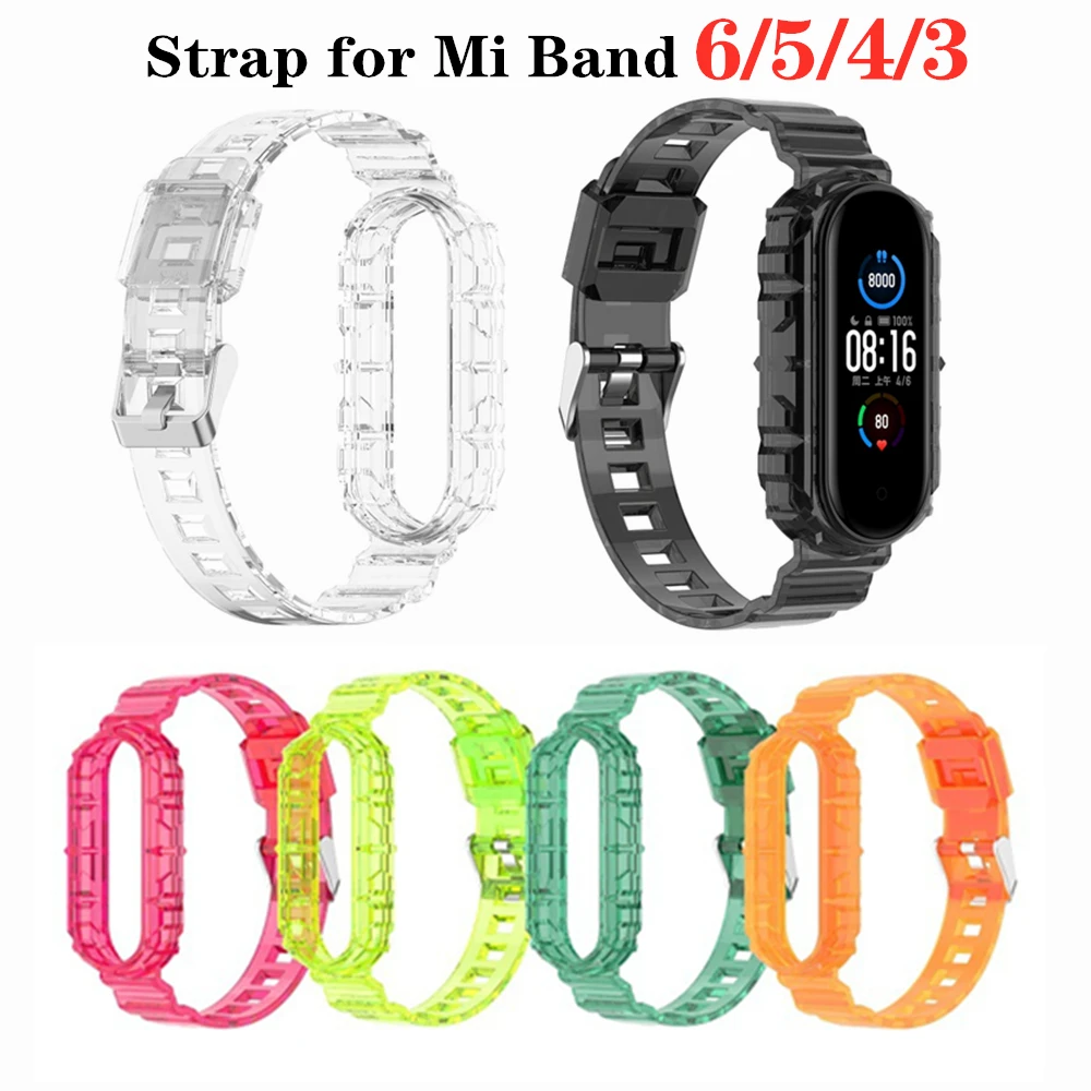 Ремешок для Xiaomi Mi Band 6, силиконовый прозрачный браслет с ледником, сменный ремешок для MiBand 6, Mi Band 5, MiBand 4, 3, ремешок из ТПУ
Ремешок для Xiaomi Mi Band 6, силиконовый прозрачный браслет с ледником, сменный ремешок для MiBand 6, Mi Band 5, MiBand 4, 3, ремешок из ТПУ