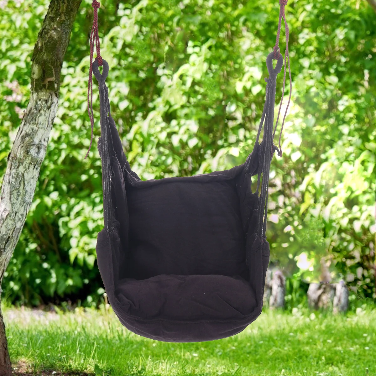 Portable Hammock Chair Hanging Rope Chair Swing Chair Seat with 1 Pillows for Garden Indoor Outdoor Fashionable Hammock Swings
Portable Hammock Chair Hanging Rope Chair Swing Chair Seat with 1 Pillows for Garden Indoor Outdoor Fashionable Hammock Swings