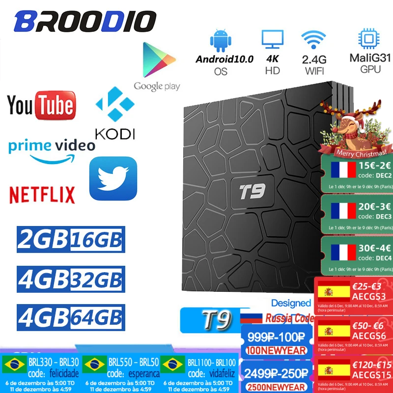 T9 Android 10,0 ТВ-приставка RK3318 Четырехъядерный 4 Гб 64 Гб USB 3,0 4K телеприставка 2,4G/5G двойной WIFI 2G16G Мини ТВ-Приставка Смарт-медиаплеер
T9 Android 10,0 ТВ-приставка RK3318 Четырехъядерный 4 Гб 64 Гб USB 3,0 4K телеприставка 2,4G/5G двойной WIFI 2G16G Мини ТВ-Приставка Смарт-медиаплеер