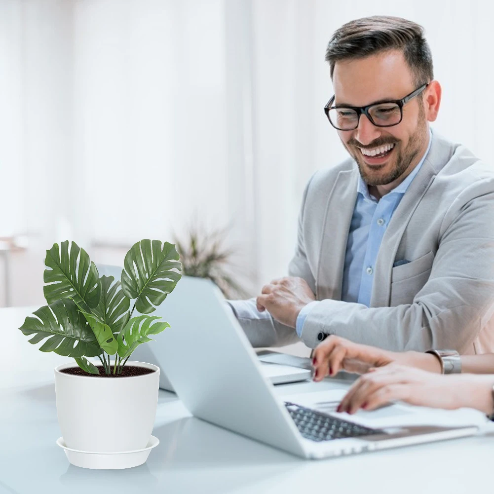 6pcs White Simplicity Flower Pot with tray Home Garden Office Minimalist Bonsai Pot Furnishings Succulent plants Decor Planter 
6pcs White Simplicity Flower Pot with tray Home Garden Office Minimalist Bonsai Pot Furnishings Succulent plants Decor Planter