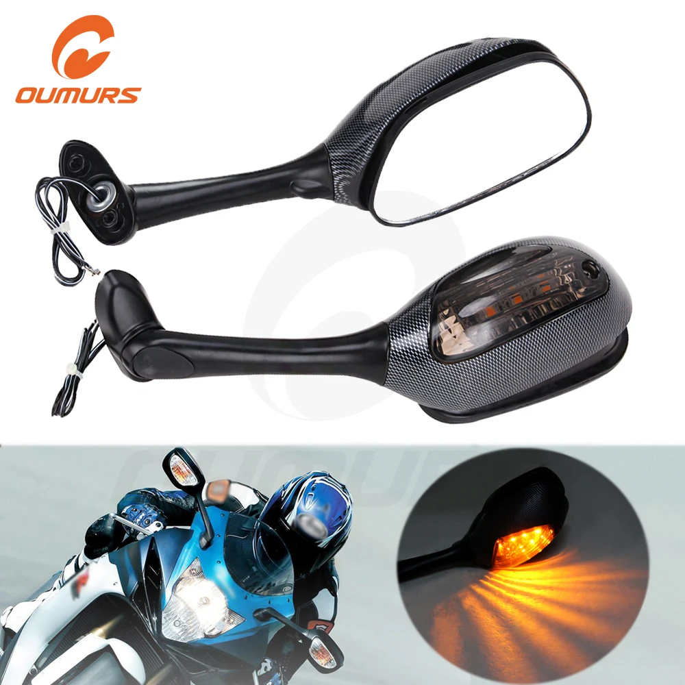 OUMURS Motorcycle Rearview Side Mirrors For Suzuki GSXR 600 750 1000 LED Turn Signal Light Mirror 2006 07 08 09 2010-15 K6 K7 K8
OUMURS Motorcycle Rearview Side Mirrors For Suzuki GSXR 600 750 1000 LED Turn Signal Light Mirror 2006 07 08 09 2010-15 K6 K7 K8
