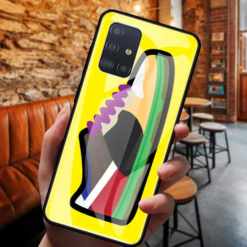 Tempered Glass Phone Case for Samsung Galaxy A91 A71 A51 A41A31 A21s M51 M31 M21 Cover Back Coque Sports Shoe Box Shell Luxury
Tempered Glass Phone Case for Samsung Galaxy A91 A71 A51 A41A31 A21s M51 M31 M21 Cover Back Coque Sports Shoe Box Shell Luxury