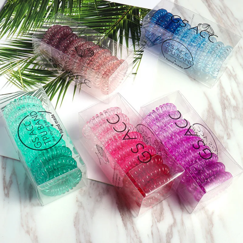 High Quality 4cm TPU Candy Color Transparent Telephone Wire Elastic Hair Band Ponytail Holder Women Scrunchies Assorted Colors
High Quality 4cm TPU Candy Color Transparent Telephone Wire Elastic Hair Band Ponytail Holder Women Scrunchies Assorted Colors