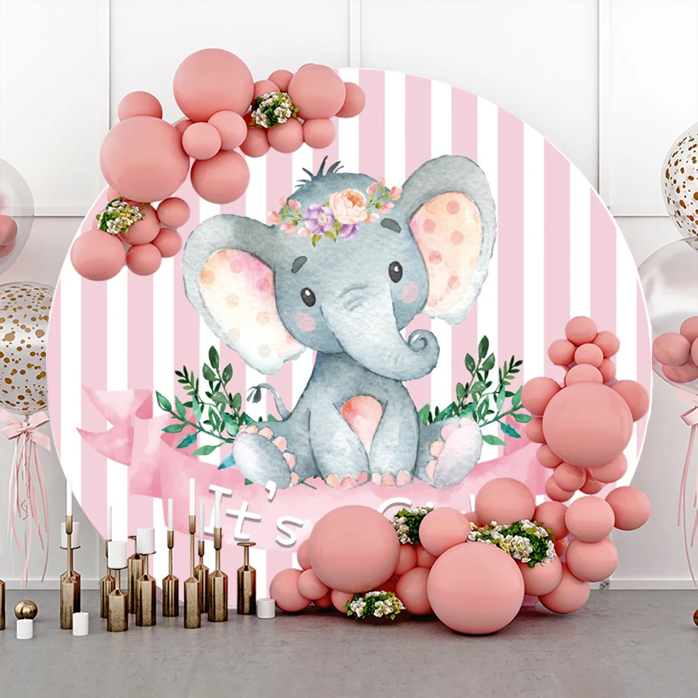 Pink Sweet It's A Girl Baby Elephant Birthday Party Baby Shower Customized Elastic Round Backdrops Photography Photo Background
Pink Sweet It's A Girl Baby Elephant Birthday Party Baby Shower Customized Elastic Round Backdrops Photography Photo Background