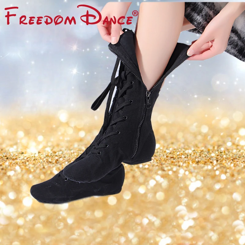 Side Zip and Lace Up High Dance Boots For Women Canvas Soft Ballet Jazz Dancing Shoes Street Dance Girls Stage Performance Shoe
Side Zip and Lace Up High Dance Boots For Women Canvas Soft Ballet Jazz Dancing Shoes Street Dance Girls Stage Performance Shoe