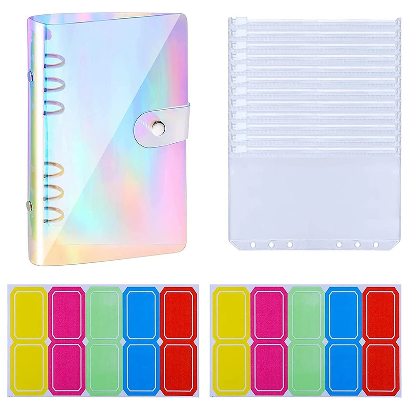A6 Rainbow Soft PVC Notebook Cover, Planner Budget Binder Organizer, Colorful 6 Round Ring Protector
A6 Rainbow Soft PVC Notebook Cover, Planner Budget Binder Organizer, Colorful 6 Round Ring Protector