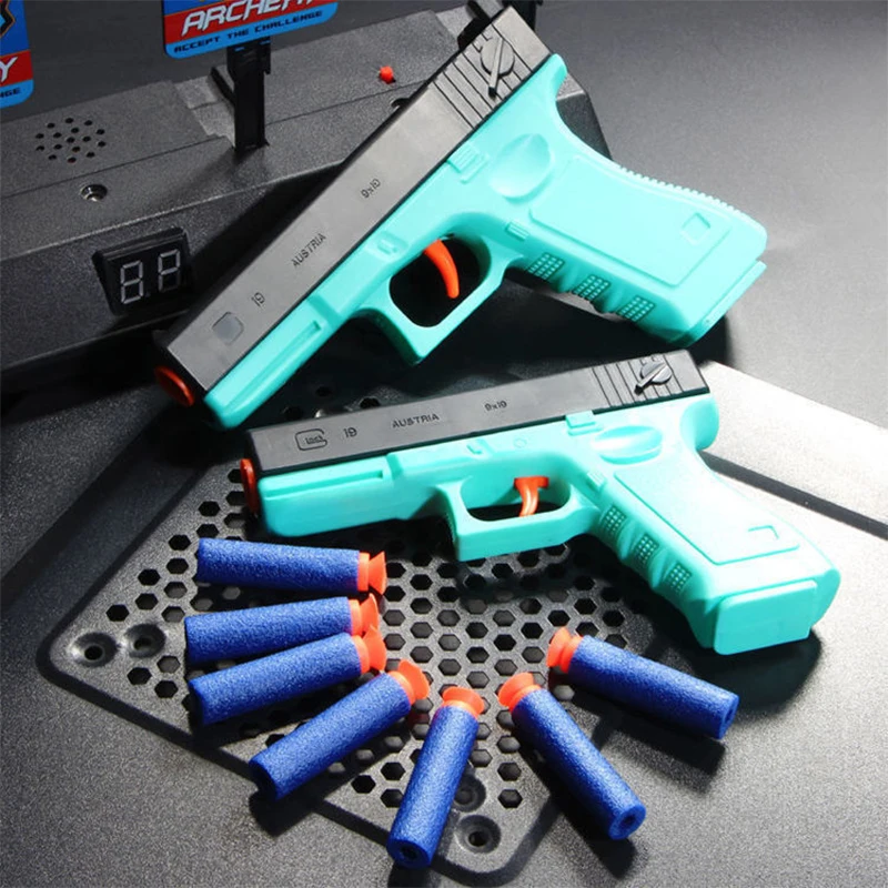 M1911, Glock мятно-зеленый EVA мягкий игрушечный пистолет с пулями, стрельба из ракушек, игра CS для мальчиков, подарок на день рождения
M1911, Glock мятно-зеленый EVA мягкий игрушечный пистолет с пулями, стрельба из ракушек, игра CS для мальчиков, подарок на день рождения