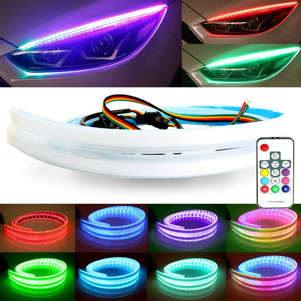 2 шт. RGB 60 см DRL светодиодный светильник автомобилей головной светильник лента Гибкая Поворотная сигнальная лампа пульт дистанционного упра...
2 шт. RGB 60 см DRL светодиодный светильник автомобилей головной светильник лента Гибкая Поворотная сигнальная лампа пульт дистанционного упра...