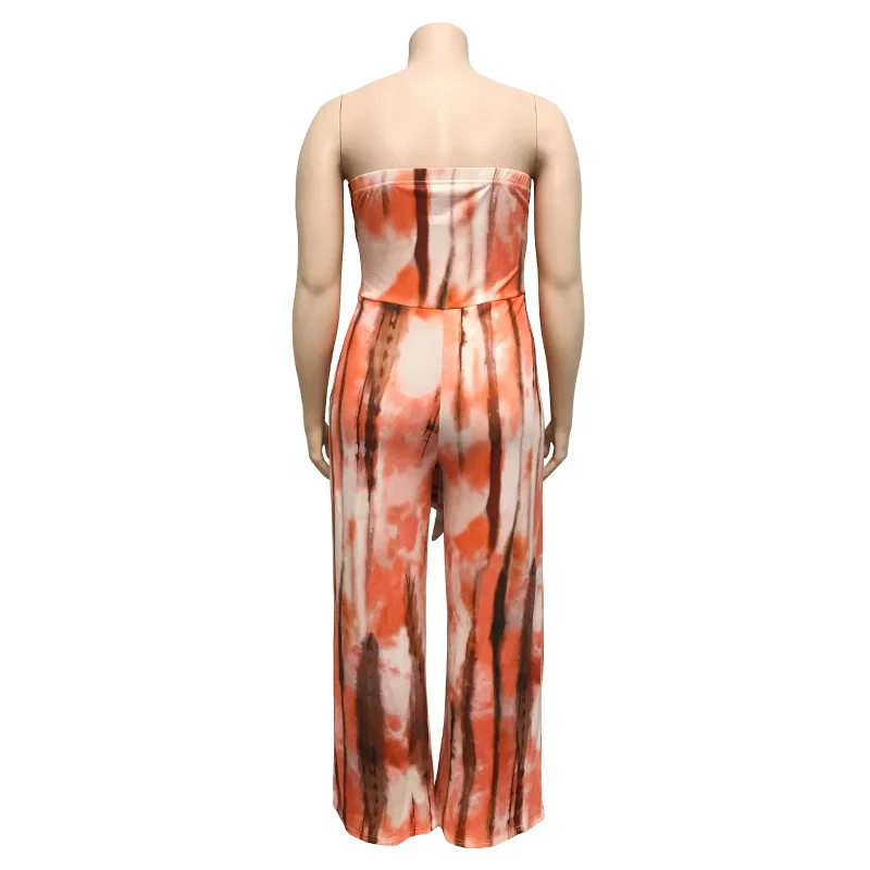 Chifirena Plus Size Tie Dye Casual Jumpsuit Off Shoulder Belt Playsuit Loose High Waist Rompers Summer Elegant Overalls Women
Chifirena Plus Size Tie Dye Casual Jumpsuit Off Shoulder Belt Playsuit Loose High Waist Rompers Summer Elegant Overalls Women