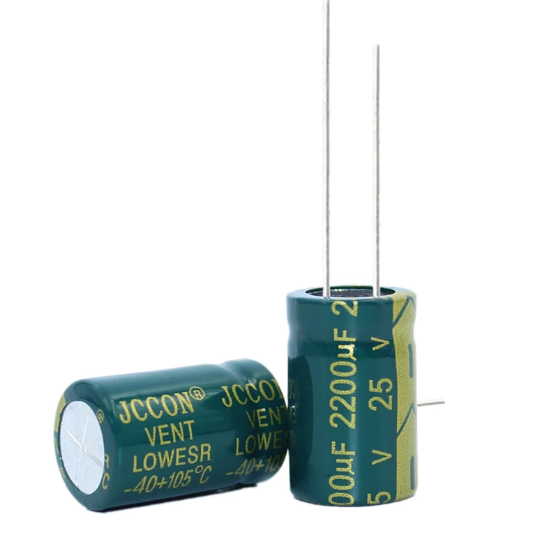 10pcs High frequency low resistance aluminum electrolytic capacitor 25v2200UF 2200uf25v volume: 13x21 
10pcs High frequency low resistance aluminum electrolytic capacitor 25v2200UF 2200uf25v volume: 13x21