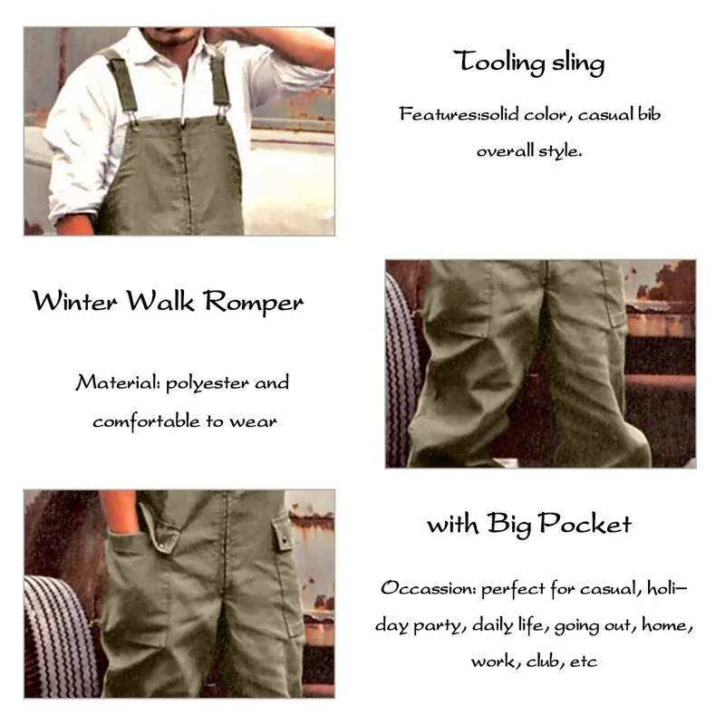 Mens Bib Overalls Winter Walk Romper Winter Warm Jumpsuit Solid Color Overalls With Big Pocket High Street Fashion Trousers
Mens Bib Overalls Winter Walk Romper Winter Warm Jumpsuit Solid Color Overalls With Big Pocket High Street Fashion Trousers