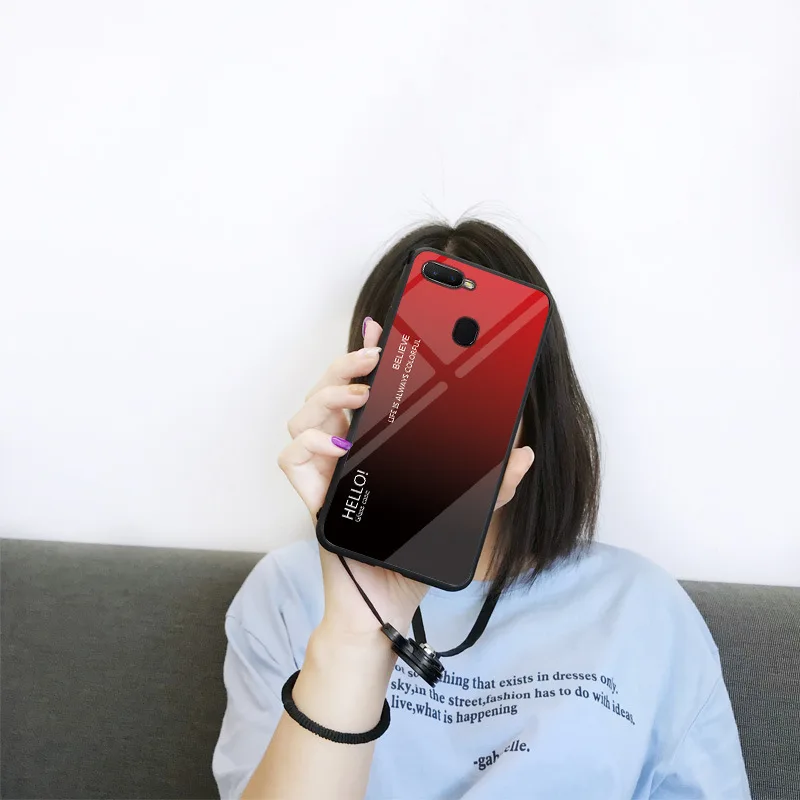 Colorful Hard Tempered Glass Case for OPPO A7X Protective Cellphone Back Cover for OPPO A7X House Funda
Colorful Hard Tempered Glass Case for OPPO A7X Protective Cellphone Back Cover for OPPO A7X House Funda
