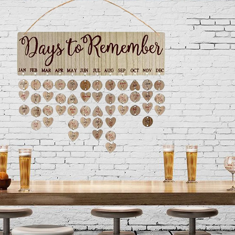1pc Family Friends Birthday Calendar Wooden Birthday Reminder Board Calendar Home Decoration Creative Design
1pc Family Friends Birthday Calendar Wooden Birthday Reminder Board Calendar Home Decoration Creative Design