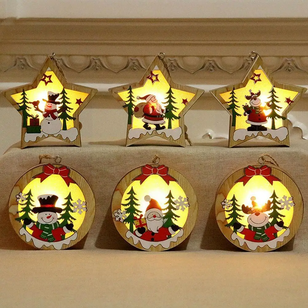 New Year 2022 Home Decor Christmas Wooden Luminous DIY Christmas Light Crafts Xmas Tree Led Pendant Ornaments Hanging Gifts Q1M7
New Year 2022 Home Decor Christmas Wooden Luminous DIY Christmas Light Crafts Xmas Tree Led Pendant Ornaments Hanging Gifts Q1M7
