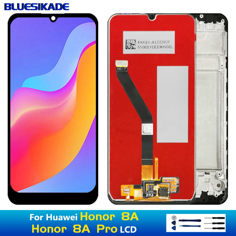 ЖК-дисплей 6,09 дюйма для Huawei Honor 8A JAT-L41 JAT-LX1, сенсорный экран Honor 8A Pro с рамкой и дигитайзером, запасные части JAT-LX3
ЖК-дисплей 6,09 дюйма для Huawei Honor 8A JAT-L41 JAT-LX1, сенсорный экран Honor 8A Pro с рамкой и дигитайзером, запасные части JAT-LX3
