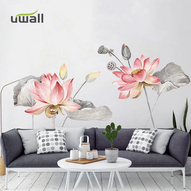 PVC Chinese Style Lotus Wall Stickers Home Decor Living Room Self Adhesive Room Decor Sticker Bedroom Background Wall Decoration
PVC Chinese Style Lotus Wall Stickers Home Decor Living Room Self Adhesive Room Decor Sticker Bedroom Background Wall Decoration