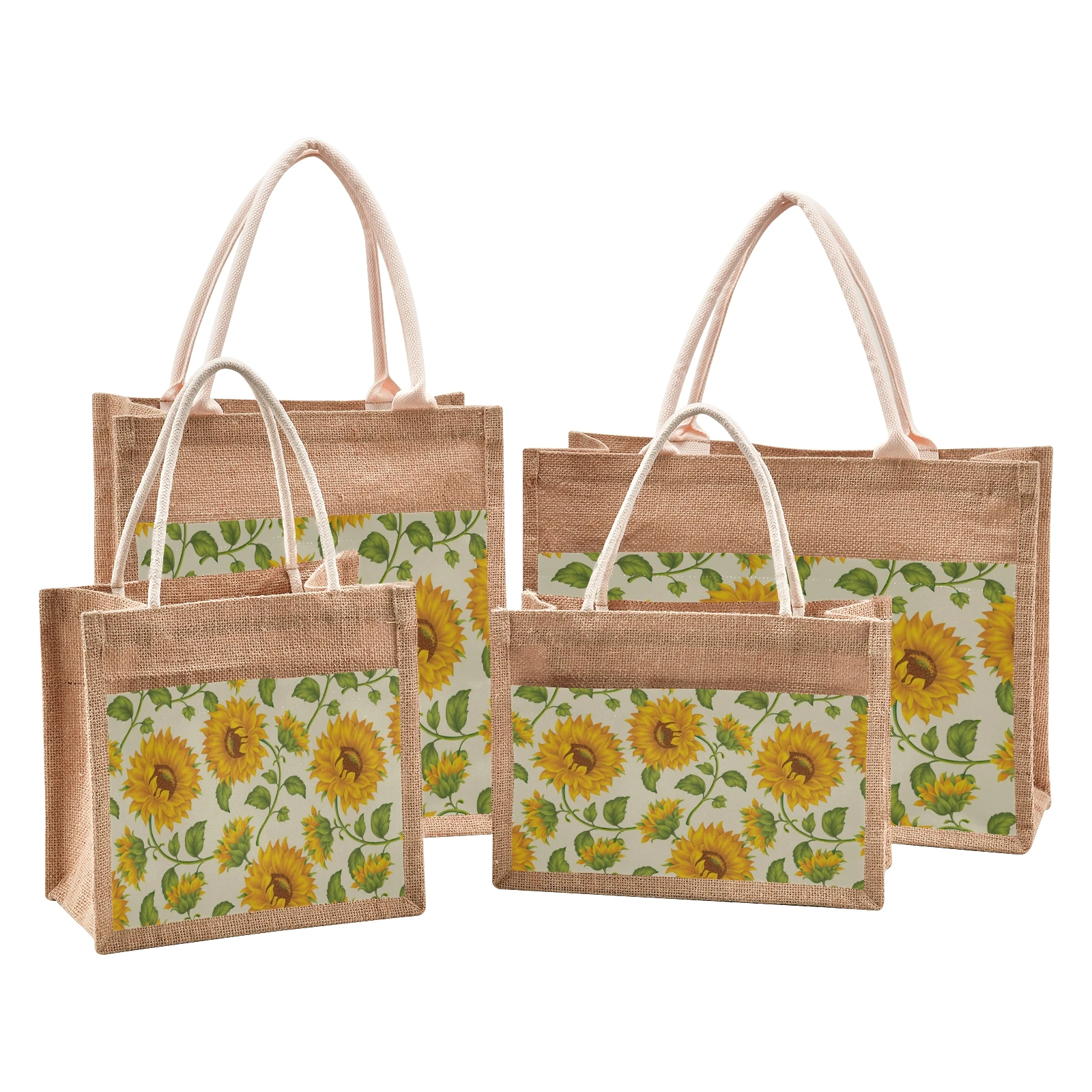 Sunflower Jute Tote Bag With Handles & Zipper Canvas Pocket Shopping Grocery Bag Handbag Multi-size Outdoor Portable Burlap Bag
Sunflower Jute Tote Bag With Handles & Zipper Canvas Pocket Shopping Grocery Bag Handbag Multi-size Outdoor Portable Burlap Bag