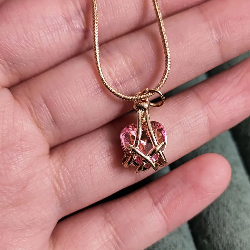 Ожерелье с бриллиантовым замком Барби ожерелье в форме сердца для детей и