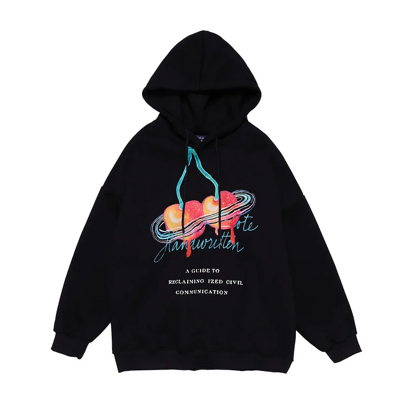 Hip Hop Fashion Men Hoodies Harajuku Streetwear Letter Cherries Print Hooded Sweatshirts Loose Casual Couple sweater Tops
Hip Hop Fashion Men Hoodies Harajuku Streetwear Letter Cherries Print Hooded Sweatshirts Loose Casual Couple sweater Tops