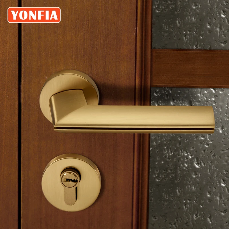 YONFIA 8032 Brushed Brass Modern Security Locks for Home Door Handle Gold for Bedroom Door Handle with Lock Mortise Door Lock
YONFIA 8032 Brushed Brass Modern Security Locks for Home Door Handle Gold for Bedroom Door Handle with Lock Mortise Door Lock