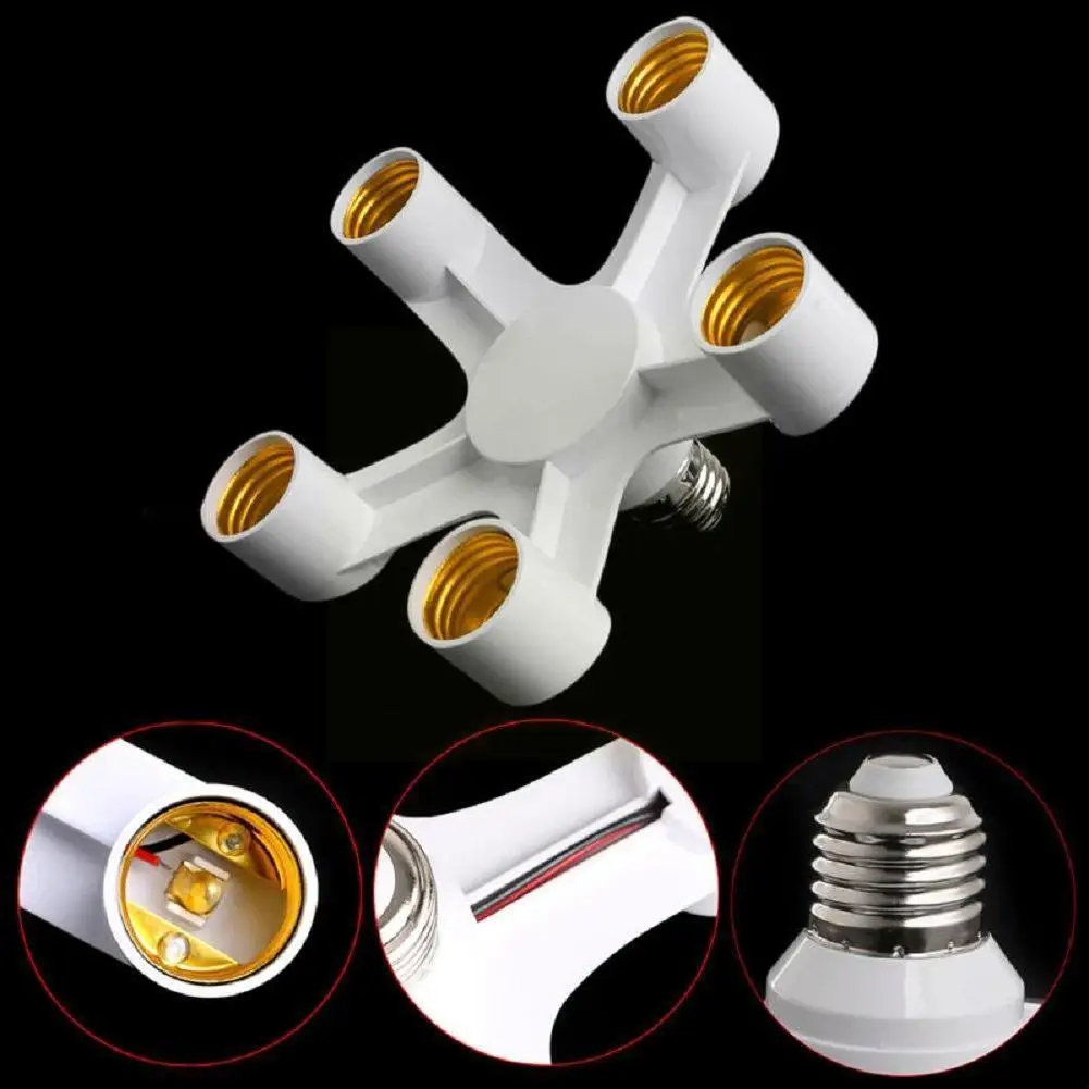 E27 Conversion Lamp Holder 4 In 1 5 In 1 Adapter Distributor Socket Bulb Converter Holder Standard LED Lamp Base M9B1
E27 Conversion Lamp Holder 4 In 1 5 In 1 Adapter Distributor Socket Bulb Converter Holder Standard LED Lamp Base M9B1