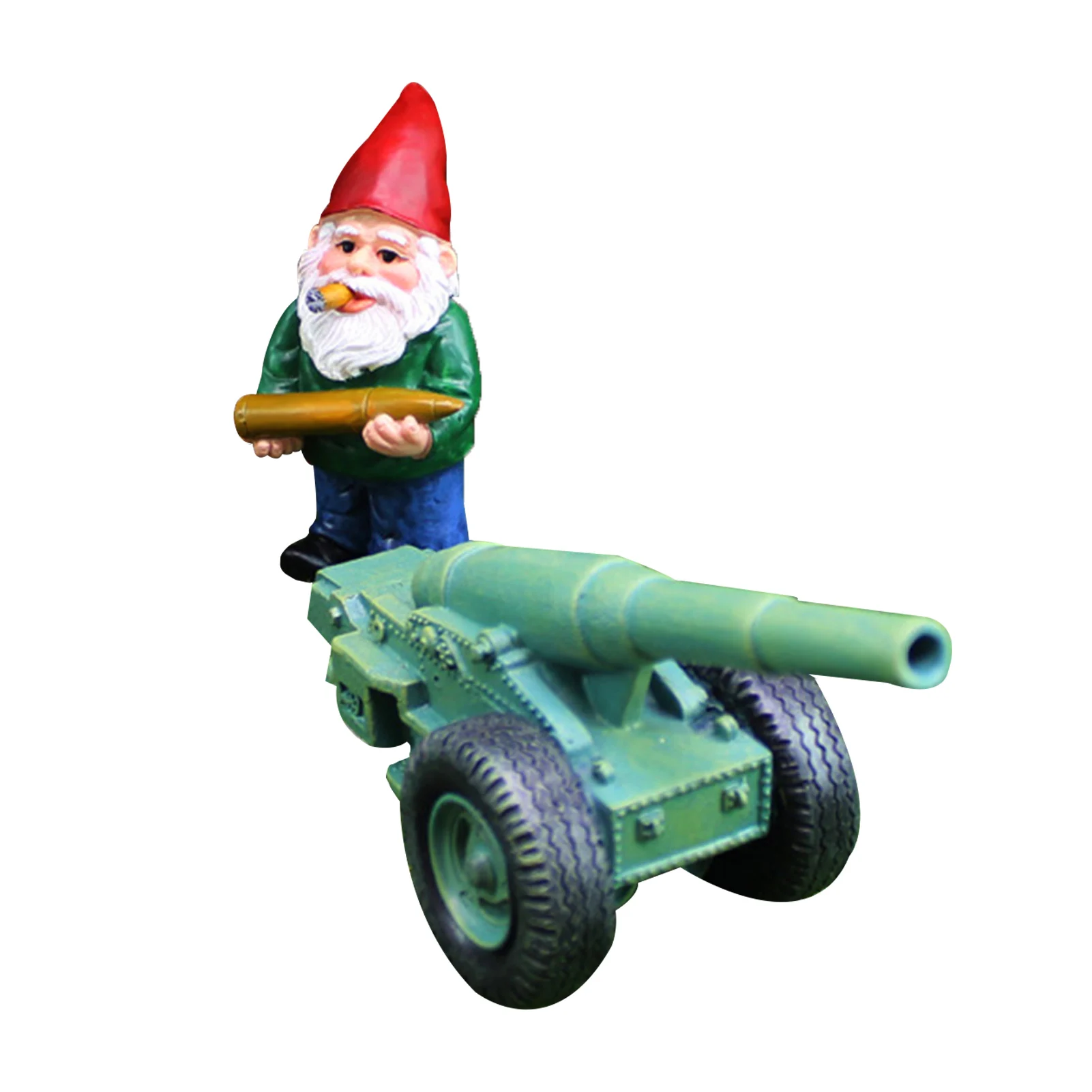 

Garden Gnome Statue Resin Garden Gnome Holding Cannon Get Ready For The Battle Gnome Statue For Garden Decor Dwarf Everyday