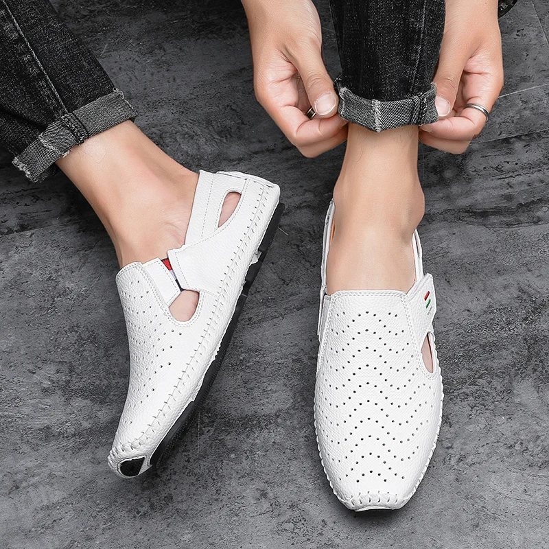 Genuine leather Sandals Men Leather shoes Men'S Sandals Male Comfortable Summer shoes Men Outdoor Beach Casual Shoe Big Size 47
Genuine leather Sandals Men Leather shoes Men'S Sandals Male Comfortable Summer shoes Men Outdoor Beach Casual Shoe Big Size 47