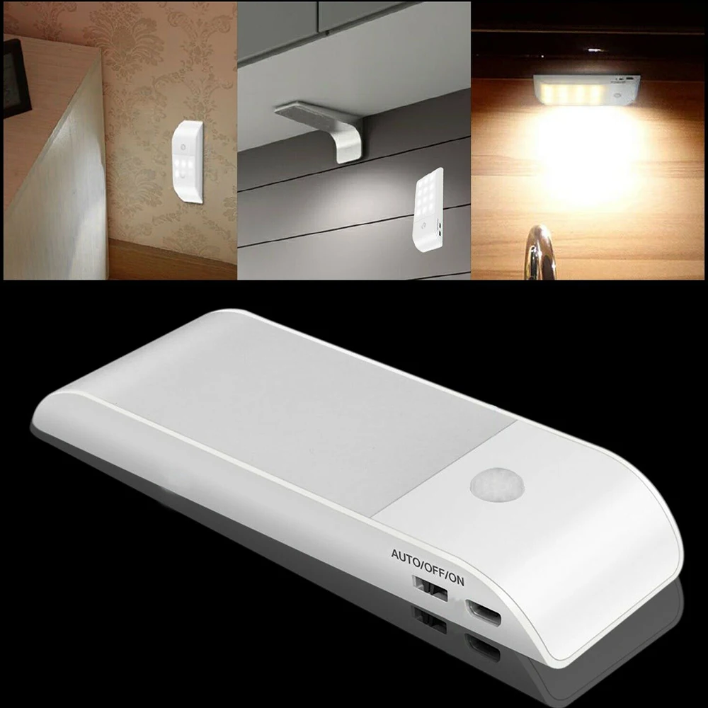 12 LED Infrared Motion Sensor Lights PIR Wireless Night Light Stick-on Rechargeable USB Hallway Cabinet Closet Stair Lamp 5V
12 LED Infrared Motion Sensor Lights PIR Wireless Night Light Stick-on Rechargeable USB Hallway Cabinet Closet Stair Lamp 5V