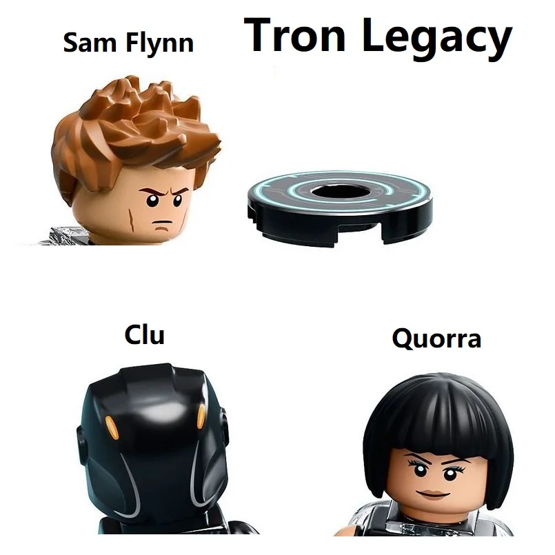 Совместим с 21314 Tron Legacy Sam Флинн Quorra Clu строительные блоки мини Экшн-фигурки игрушки