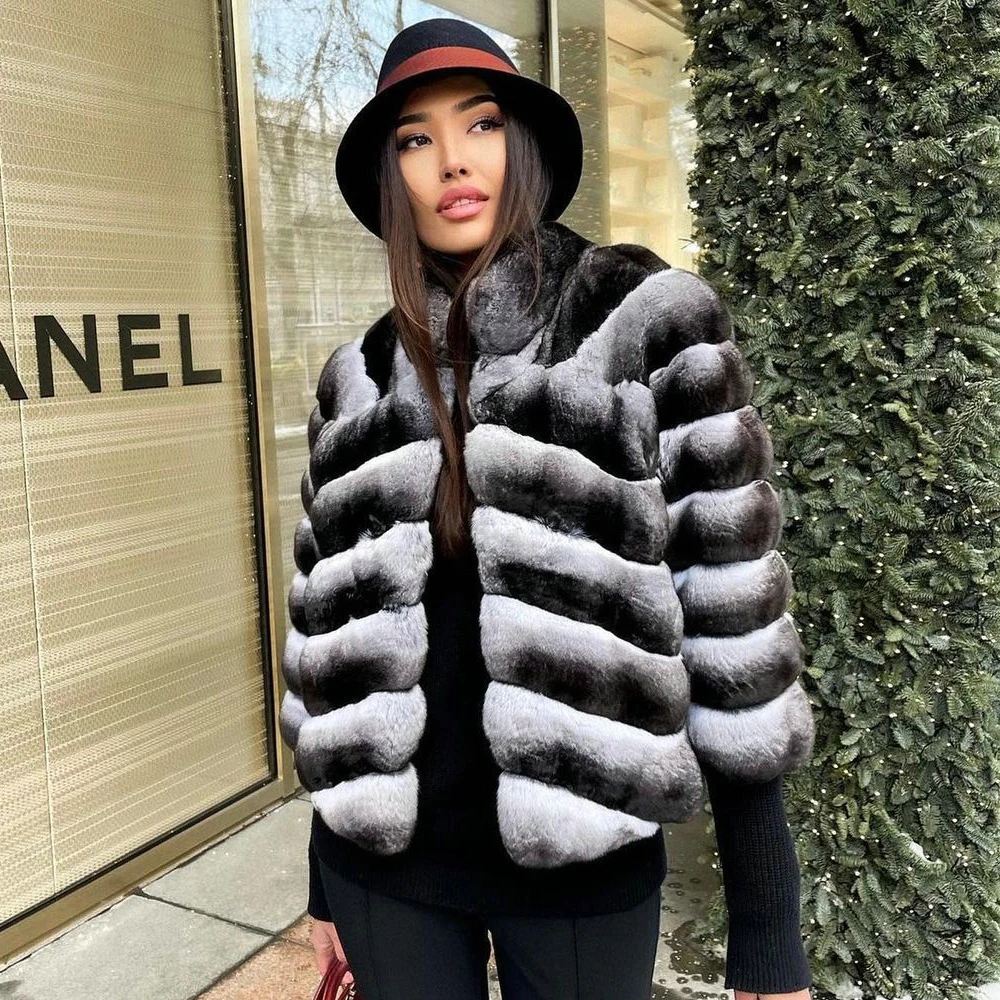 Short Genuine Rex Rabbit Fur Jacket Stand Collar Winter Fashion Women Casual Full Pelt Rex Rabbit Fur Coats Real Fur Outwear
Short Genuine Rex Rabbit Fur Jacket Stand Collar Winter Fashion Women Casual Full Pelt Rex Rabbit Fur Coats Real Fur Outwear