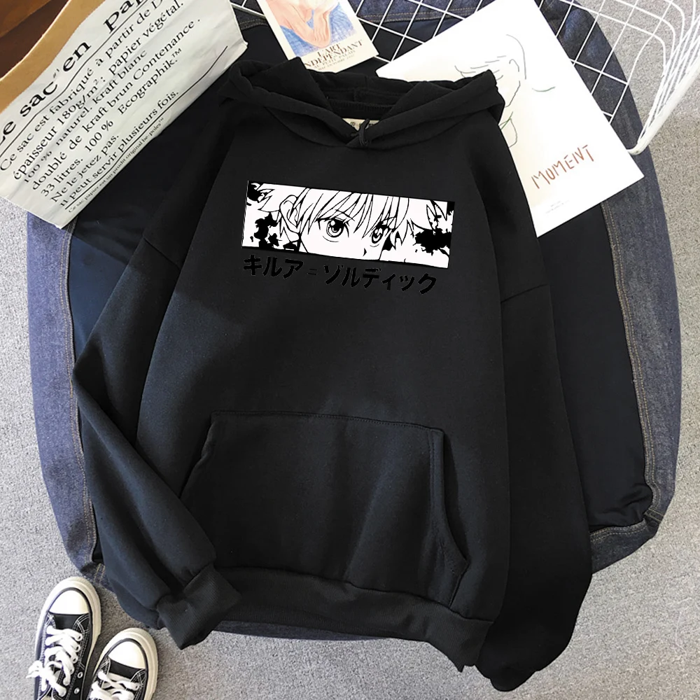 Zoldyck Eye Killua Hoodie Oversized Anime Clothes For Teens Print Hunter x Hunter Sweatshirt Harajuku Fashion Tops Unisex Couple
Zoldyck Eye Killua Hoodie Oversized Anime Clothes For Teens Print Hunter x Hunter Sweatshirt Harajuku Fashion Tops Unisex Couple