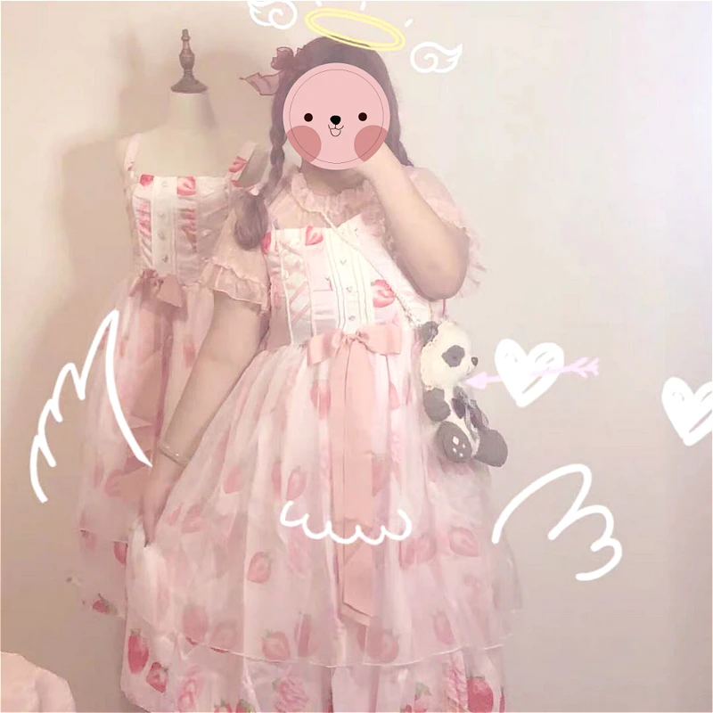 Платье Jsk Lolita, с клубничным рисунком, в виде мороженого, большого размера, с коротким рукавом, 2XL, 3XL
Платье Jsk Lolita, с клубничным рисунком, в виде мороженого, большого размера, с коротким рукавом, 2XL, 3XL