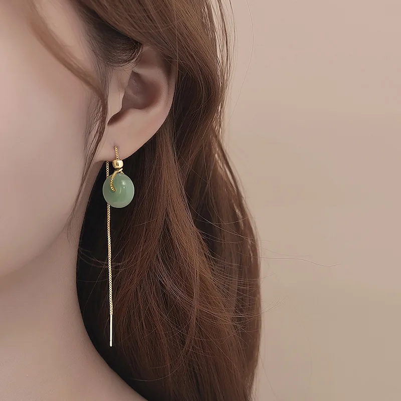 Hetian Jade Ear Line Transfer Safe Buckle Chinese Style Earrings Female Summer Temperament Ancient Style Net Red
Hetian Jade Ear Line Transfer Safe Buckle Chinese Style Earrings Female Summer Temperament Ancient Style Net Red